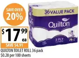 Supabarn Quilton toilet roll offer