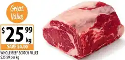 Supabarn Whole beef scotch fillet offer