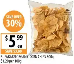 Supabarn Supabarn organic corn chips offer
