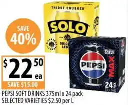 Supabarn Pepsi soft drinks offer