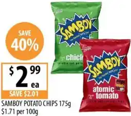 Supabarn Samboy potato chips offer
