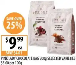 Supabarn Pink lady chocolate bag offer