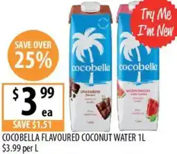 Supabarn Cocobella flavoured coconut water offer