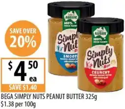 Supabarn Bega simply nuts peanut butter offer