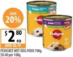 Supabarn Pedigree wet dog food offer