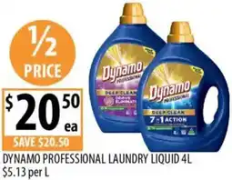 Supabarn Dynamo professional laundry liquid offer