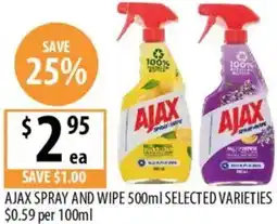 Supabarn Ajax spray and wipe offer