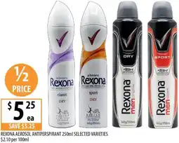 Supabarn Rexona aerosol antiperspirant offer