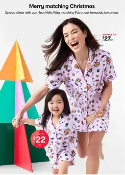 Kmart Women's lincense hello kitty pj offer