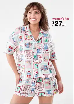 Kmart Women's license lilo & stitch double cloth pj offer