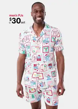 Kmart men's license lilo & stitch double cloth pj offer