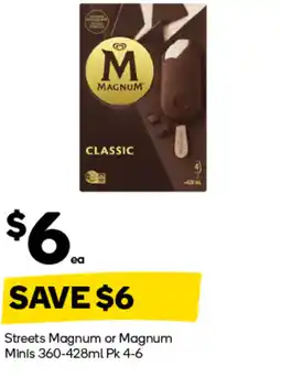 Woolworths Streets magnum or magnum minis offer