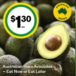 Woolworths Australian hass avocados offer