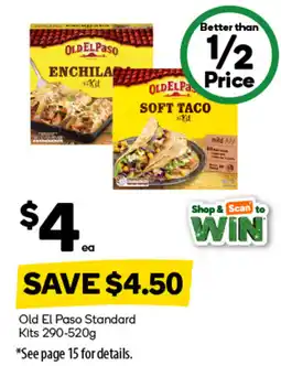Woolworths Old el paso standard kits offer