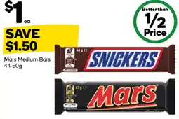 Woolworths Mars medium bars offer