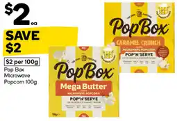 Woolworths Pop box microwave popcorn offer
