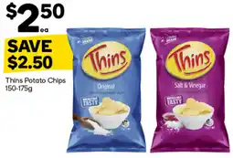 Woolworths Thins potato chips offer
