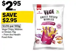 Woolworths Vege chips, nibbles or straws offer