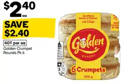 Woolworths Golden crumpet rounds offer