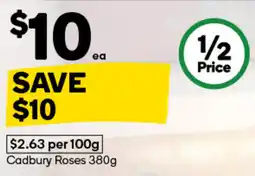 Woolworths Cadbury roses offer