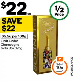 Woolworths Lindt lindor champagne gala box offer