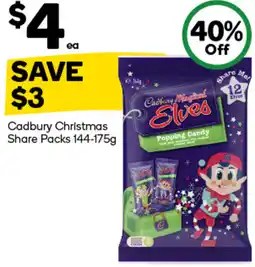 Woolworths Cadbury christmas share packs offer
