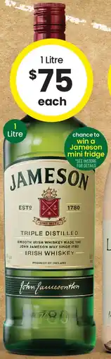 The Bottle O Jameson irish whiskey offer