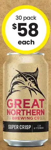 The Bottle O Great Northern Super Crisp Block Cans offer