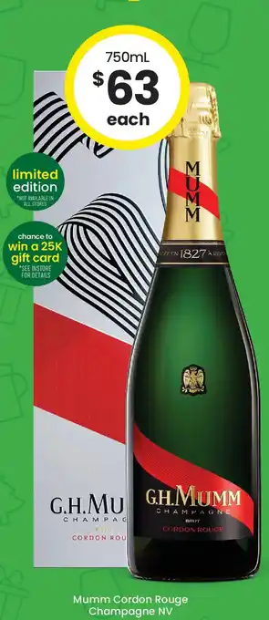 Mumm cordon rouge champagne nv