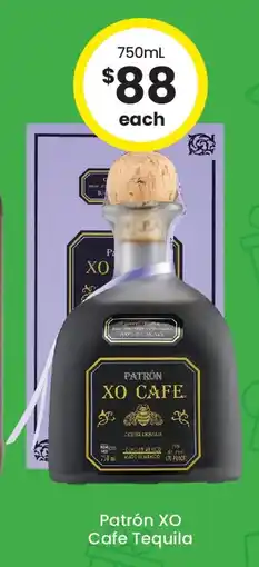 The Bottle O Patrón xo cafe tequila offer