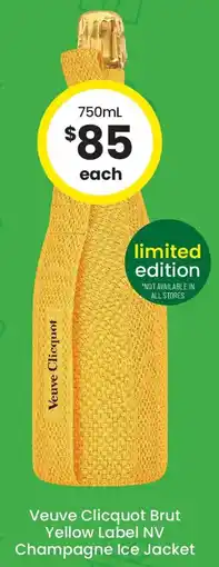 The Bottle O Veuve clicquot brut yellow label nv champagne ice jacket offer