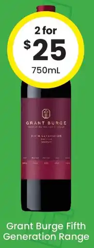 The Bottle O Grant Burge Fifth Generation Range offer