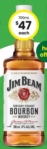 The Bottle O Jim Beam White Label Bourbon offer