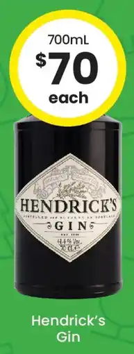 The Bottle O Hendrick's Gin offer