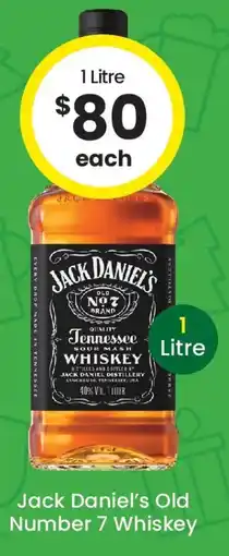 The Bottle O Jack Daniel's Old Number 7 Whiskey offer