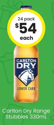 The Bottle O Carlton Dry Range Stubbies offer