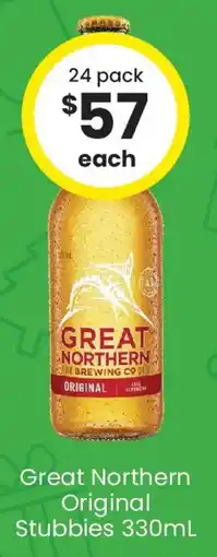 The Bottle O Great Northern Original Stubbies offer