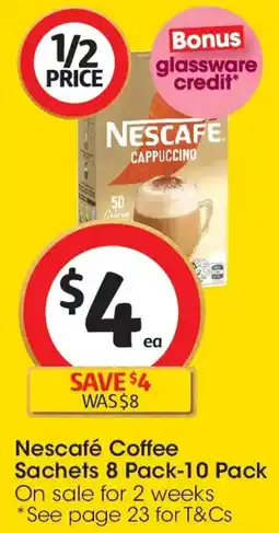 Coles Nescafé Coffee Sachets offer