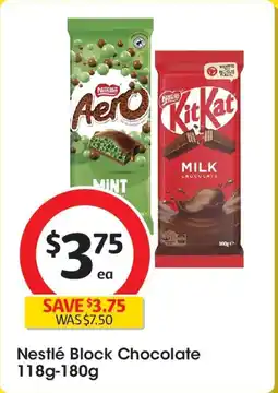 Coles Nestlé Block Chocolate offer