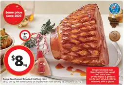 Coles Coles Beechwood Smoked Half Leg Ham offer
