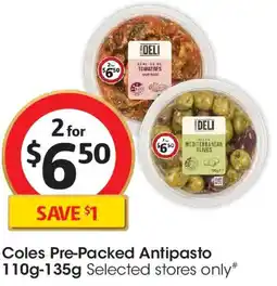 Coles Coles Pre-Packed Antipasto offer