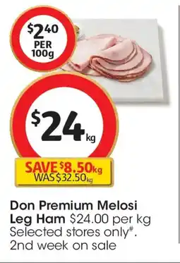 Coles Don Premium Melosi Leg Ham offer