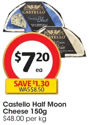 Coles Castello Half Moon Cheese offer