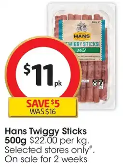Coles Hans Twiggy Sticks offer