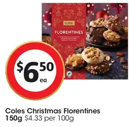 Coles Coles Christmas Florentines offer