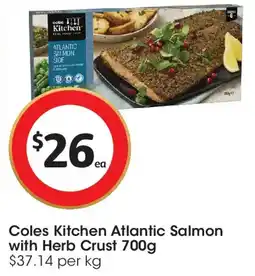 Coles Coles Kitchen Atlantic Salmon with Herb Crust offer