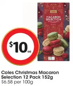Coles Coles Christmas Macaron Selection offer