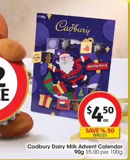 Coles Cadbury Dairy Milk Advent Calendar offer