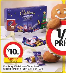 Coles Cadbury Christmas Chocolate Classics Pack offer