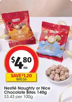 Coles Nestlé Naughty or Nice Chocolate Bites offer